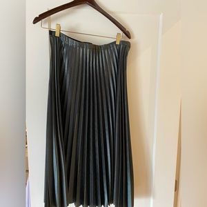 Zara midi pleated skirt - gun metal